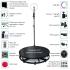 360-Degree Photo Booth Machine with RGB Light Flight Case, 360 Camera Booth with Flight Case for Parties, 360 Degree Automatic Rotating Photobooth 115CM